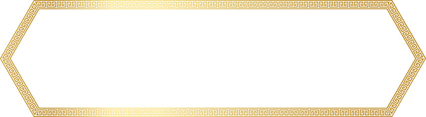 Obraz premium Chinese decoration golden frame and border. Traditional oriental frame and borders decoration.