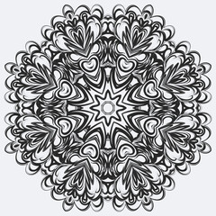 vector mandala template for page decoration card adult coloring book