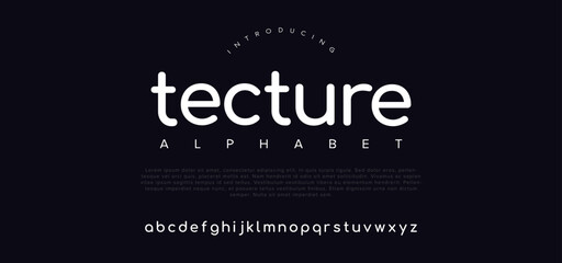 Abstract elegant font alphabet. Minimal modern urban fonts for logo, brand etc. Typography typeface uppercase lowercase and number. vector 