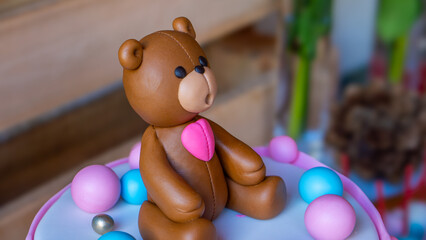 Bear made of candy fondant