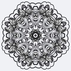 Snowflakes. Winter flat vector decorations elements.