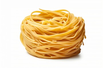 Pasta nest isolated on white or white background, Generative AI