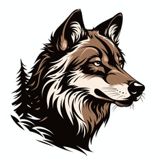 Fototapeta premium Cara lobo, logo