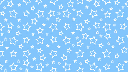 Blue seamless pattern with white stars