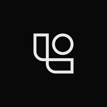 modern LO L O monogram letter logo design