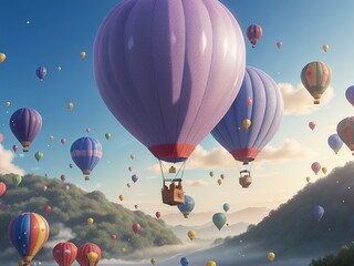 hot air balloon in the sky
