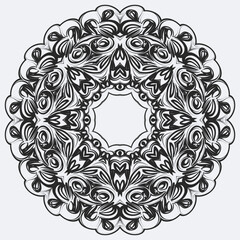 Abstract christmas snowflake. The winter design element is isolated on a white background. Vector New Year's illustration.