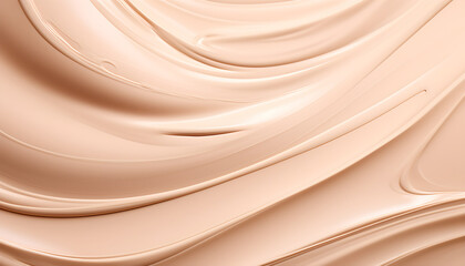 cosmetic smears of creamy texture on a beige background