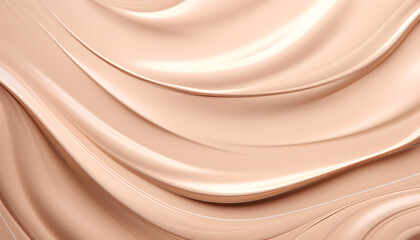 cosmetic smears of creamy texture on a beige background