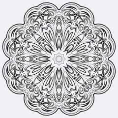 Christmas background. Snowflakes. Simple decorative geometric winter holiday elements. Stock vector illustration.