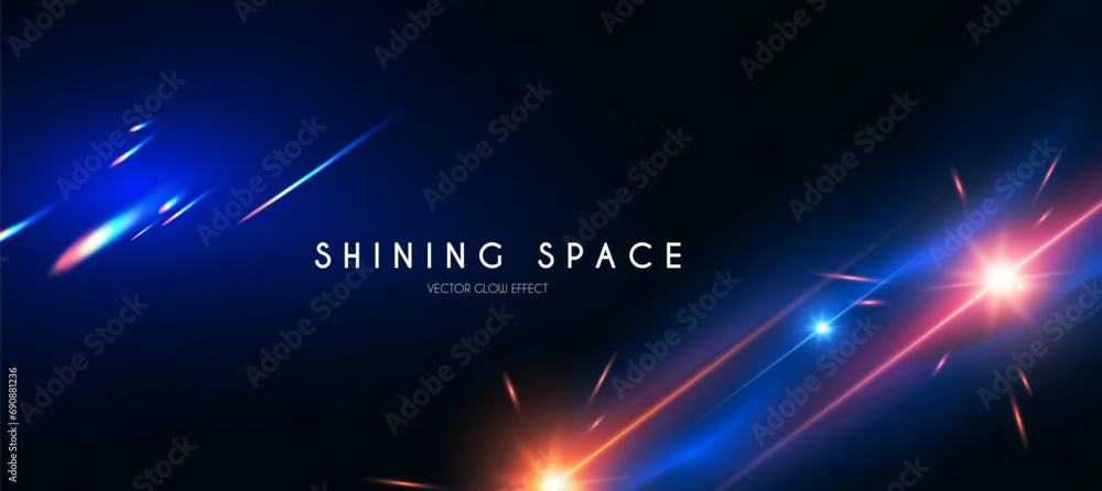 Canvas Prints motion light effect. shining magic background and shining stars in space. cosmos abstract background