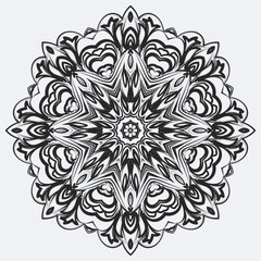 Christmas background. Snowflakes. Simple decorative geometric winter holiday elements. Stock vector illustration.