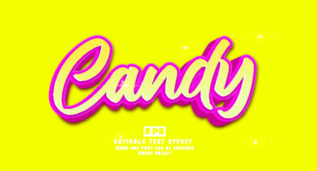 Candy3D Editable Text Effect Vector Template 