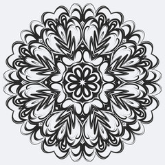 Christmas background. Snowflakes. Simple decorative geometric winter holiday elements. Stock vector illustration.