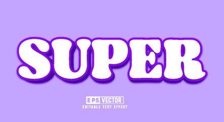 Super 3D Editable Text Effect Vector Template 