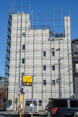 東京港区赤坂7丁目の解体が始まる建物