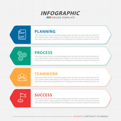 Timeline Creator infographic template. 4 Step timeline journey, calendar Flat simple infographics design template. presentation graph. Business concept with 4 options, vector illustration.