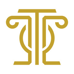 pillar line simple logo justice