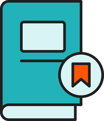 Fototapeta premium Book and Bookmark Icon 