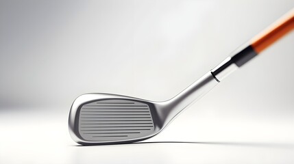 Portrait of a golf club against white background with space for text, background image, generative AI
