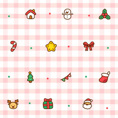 Doodle Cute Little Christmas Seamless Pattern No.1