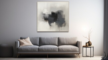 a minimalist visual masterpiece with a solid color canvas, exploring the elegance of a muted gray that captures the essence of sophistication and understated beauty