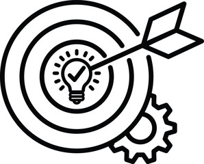 specific smart goal target icon vector sign