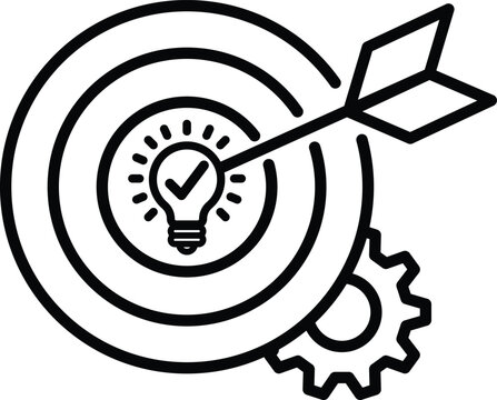 specific smart goal target icon vector sign