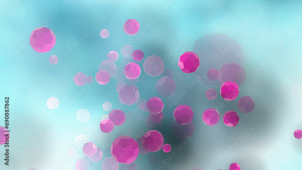 Aufkleber futuristic particle flight through clouds into space. 3d. 4k. isolated black background