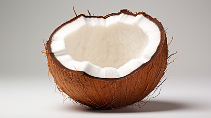 coconuts on isolated surface. Generative Ai