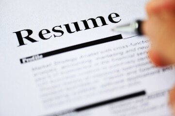 Obraz premium Resume for applying to jobs in business and technology