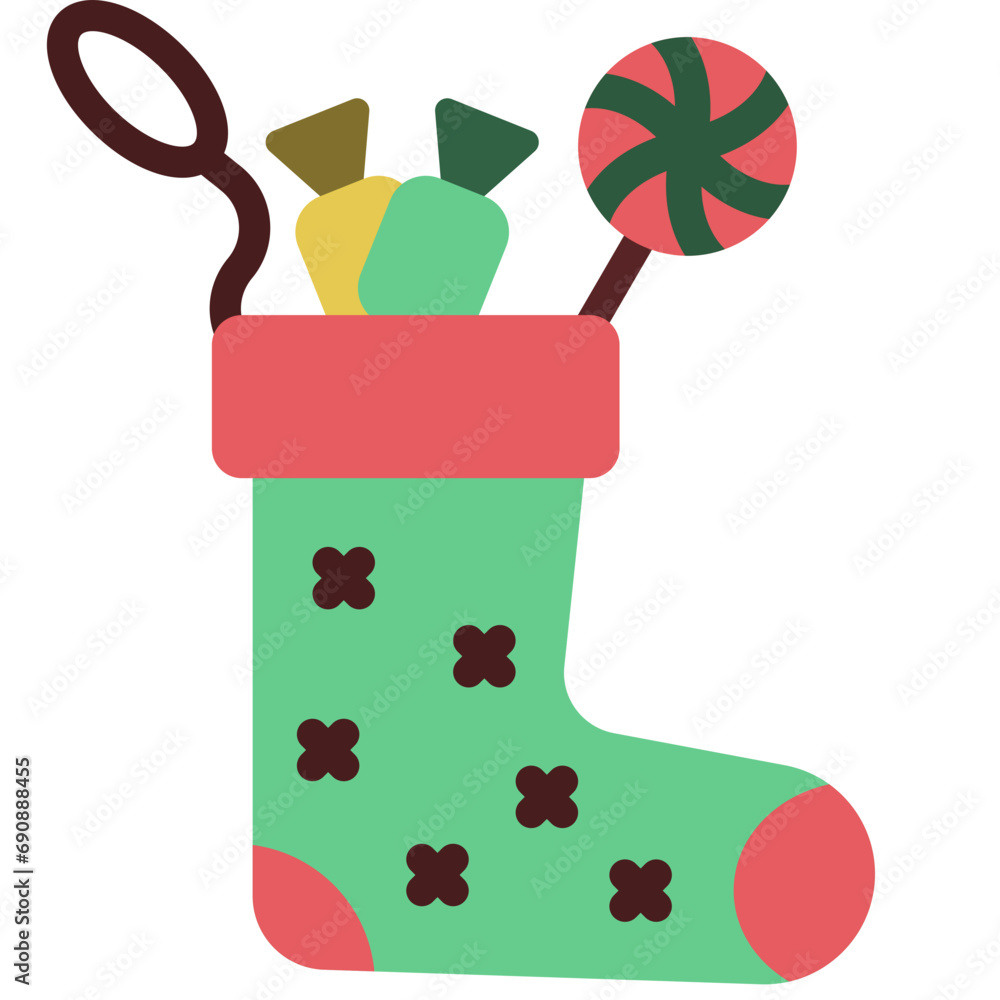 Wall mural christmas sock