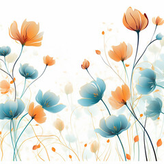 flowers design floral vector nature background illustration spring blossom decorative pattern plant art