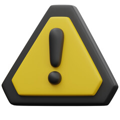 Warning sign 3d icon. construction 3d icon