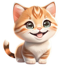 Fototapeta premium Cat cartoon generative ai