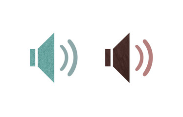 Sound icon symbol green and red