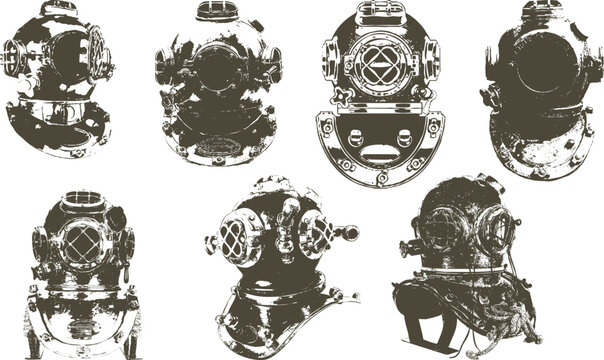 vintage deep sea divers helmet