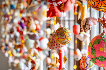 柳川市のひな祭り、かわいい吊るしひな