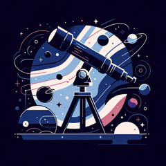 Cosmic Learning: Space and Astronomy Education Concept