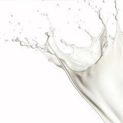 Hyper-realistic photo of Milk Splash isolated on a white background
