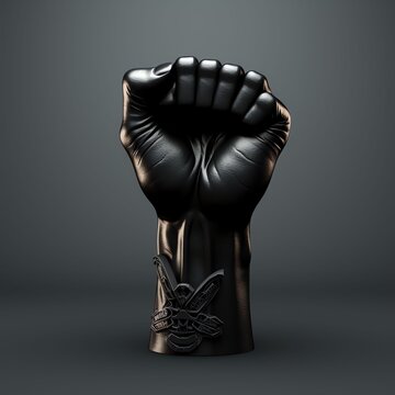 black power fist 3D