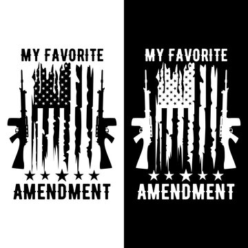 american flag gun, second amendment t shirt design illustration