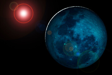 Moon on a dark background. Elements of this image furnished by NASA