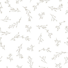 Seamless pattern of drawn grass.