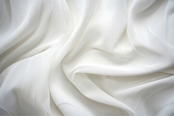 white textile fabric with texture and detail. Generative AI 