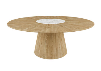 FREE PNG 3d round table isolated on transparent background.
