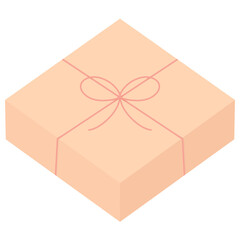 Egg gift box with ribbon