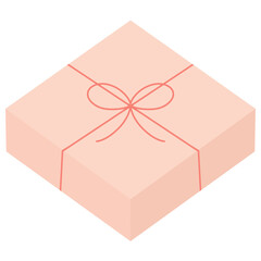 pink gift box with ribbon