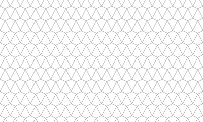 Abstract geometric seamless pattern with grey outline kite or diamond shapes. Vector Repeating Texture.