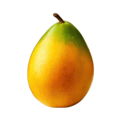 Fotobehang Mango Steen Fruit photograph isolated on white background © Herlita
